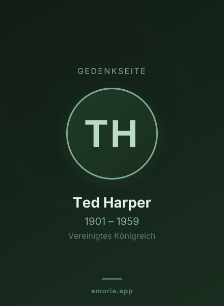 Gedenkportrait von Ted Harper