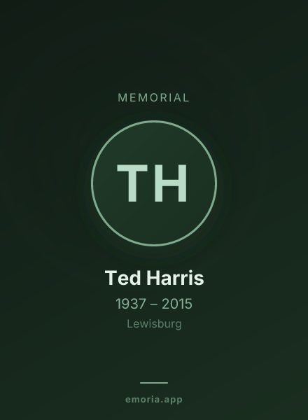 Memorial portrait of Ted Harris