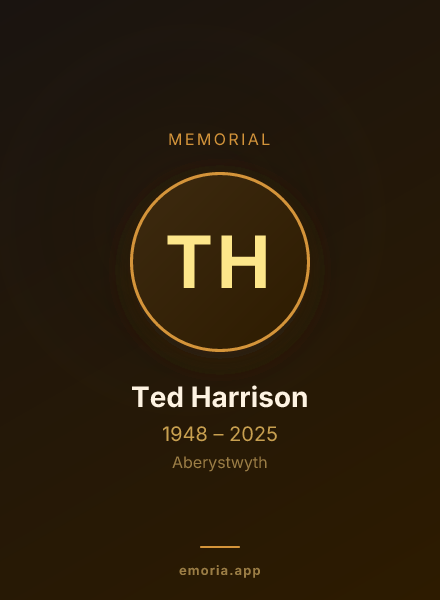 Memorial portrait of Ted Harrison