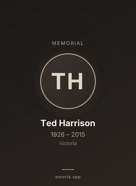 Memorial portrait of Ted Harrison
