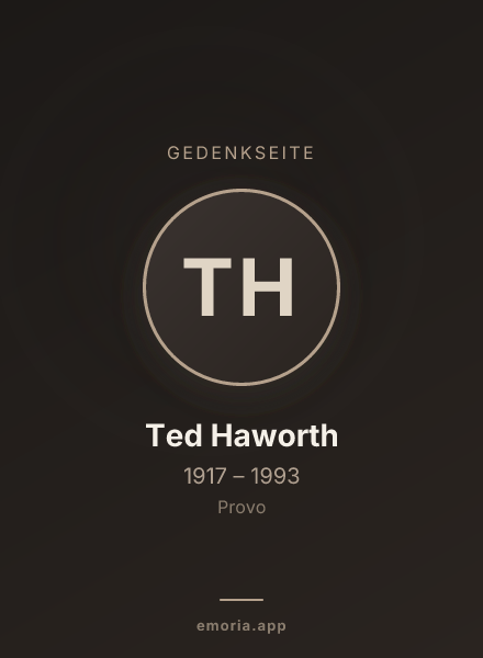 Gedenkportrait von Ted Haworth