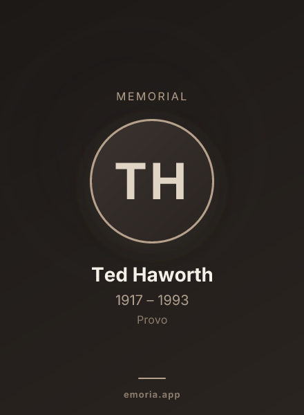 Memorial portrait of Ted Haworth