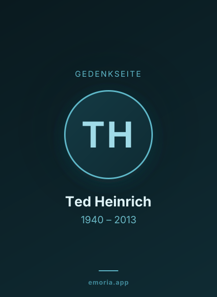 Gedenkportrait von Ted Heinrich