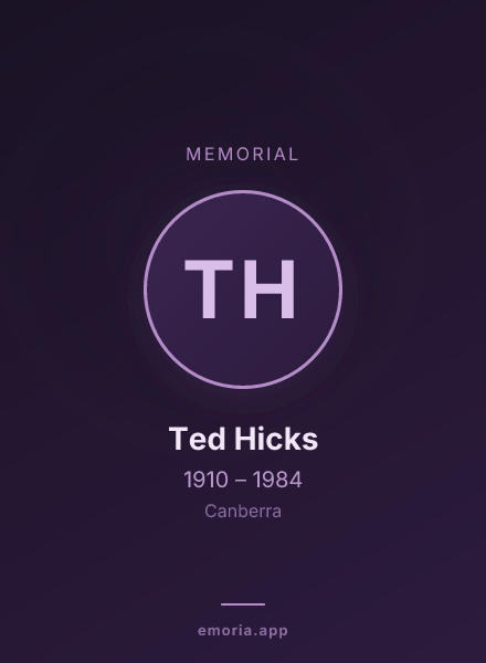 Memorial portrait of Ted Hicks