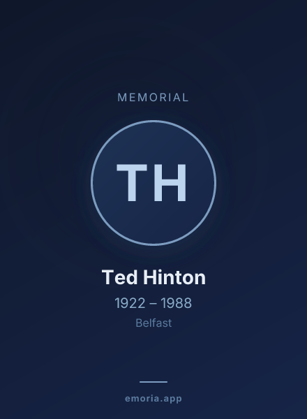 Memorial portrait of Ted Hinton