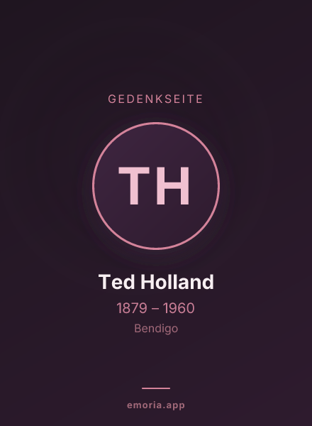 Gedenkportrait von Ted Holland