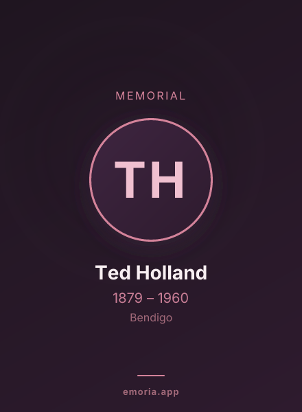Memorial portrait of Ted Holland