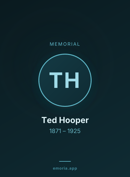 Memorial portrait of Ted Hooper