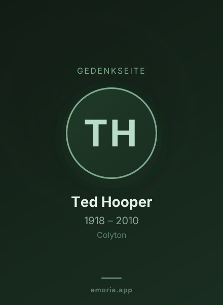 Gedenkportrait von Ted Hooper