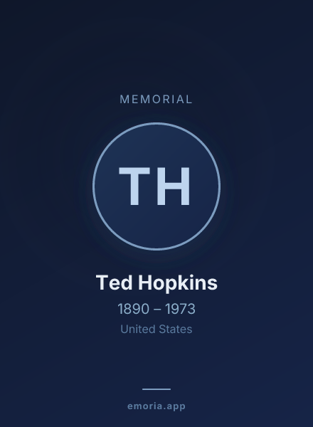 Memorial portrait of Ted Hopkins