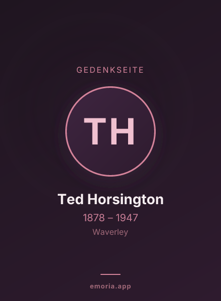 Gedenkportrait von Ted Horsington