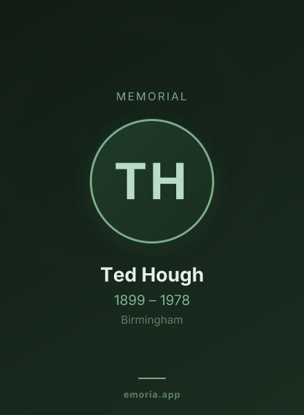 Memorial portrait of Ted Hough