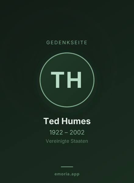 Gedenkportrait von Ted Humes