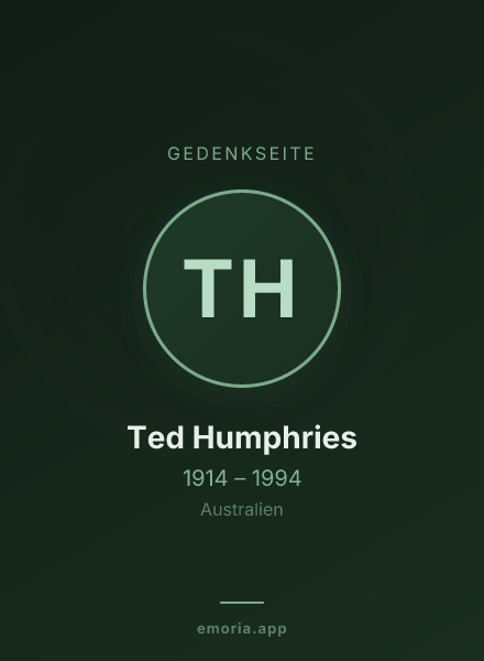Gedenkportrait von Ted Humphries