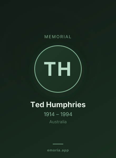 Memorial portrait of Ted Humphries