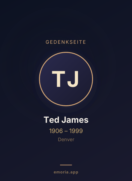 Gedenkportrait von Ted James
