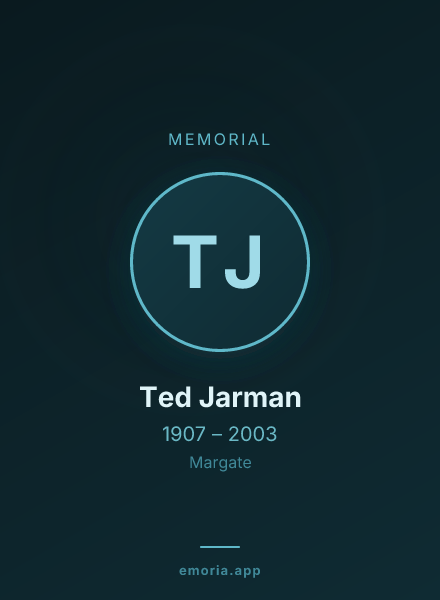 Memorial portrait of Ted Jarman