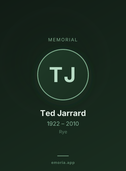 Memorial portrait of Ted Jarrard
