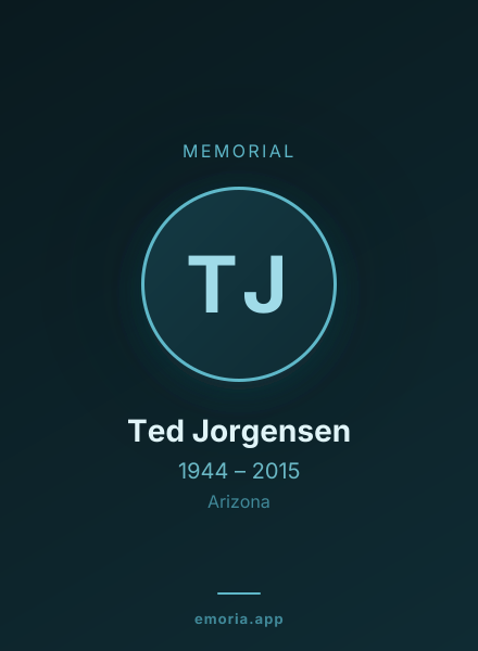 Memorial portrait of Ted Jorgensen