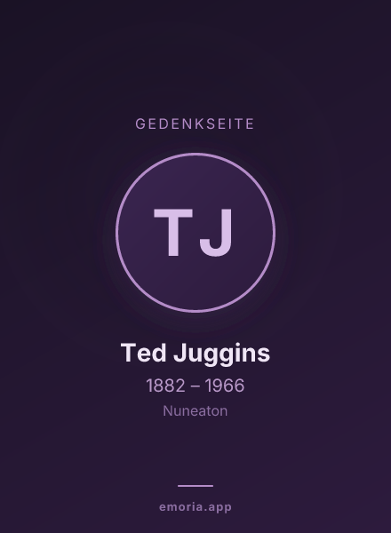 Gedenkportrait von Ted Juggins