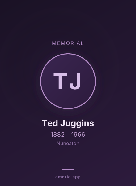 Memorial portrait of Ted Juggins