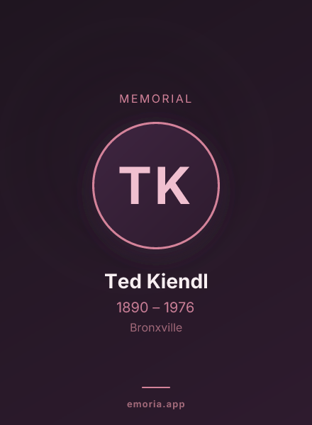 Memorial portrait of Ted Kiendl