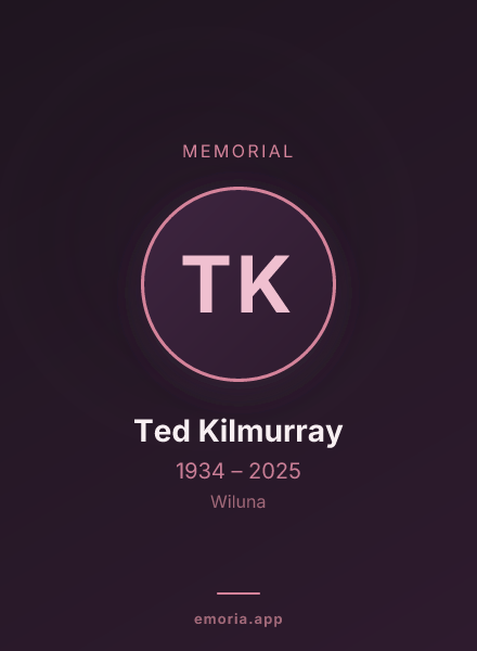 Memorial portrait of Ted Kilmurray