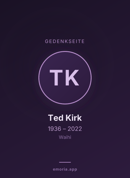 Gedenkportrait von Ted Kirk