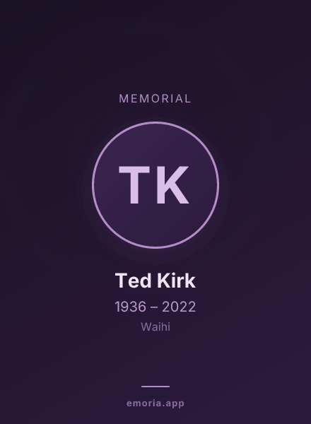 Memorial portrait of Ted Kirk