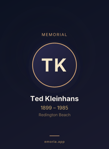 Memorial portrait of Ted Kleinhans
