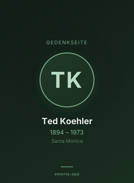Gedenkportrait von Ted Koehler