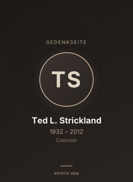 Gedenkportrait von Ted L. Strickland
