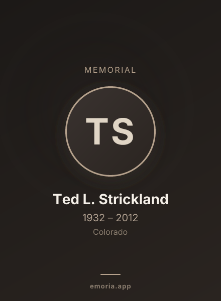 Memorial portrait of Ted L. Strickland