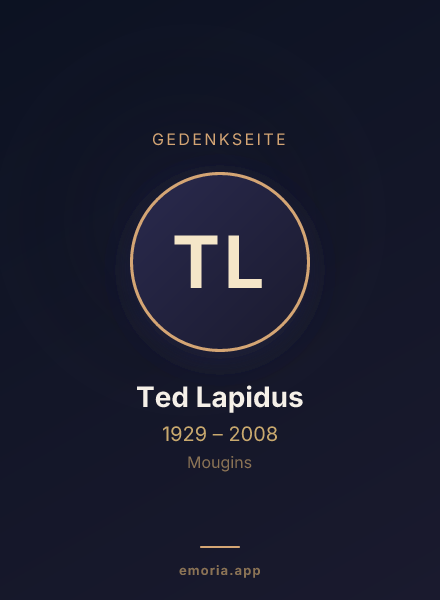 Gedenkportrait von Ted Lapidus
