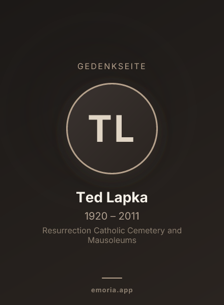 Gedenkportrait von Ted Lapka