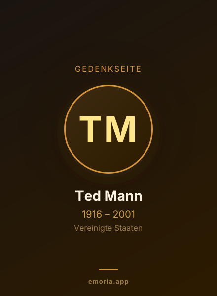 Gedenkportrait von Ted Mann