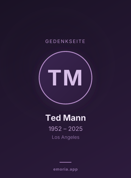 Gedenkportrait von Ted Mann