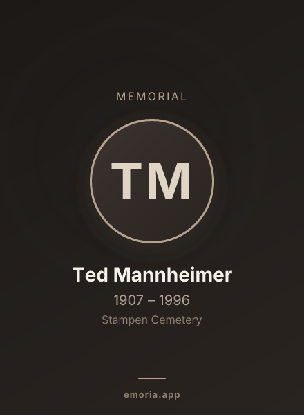 Memorial portrait of Ted Mannheimer