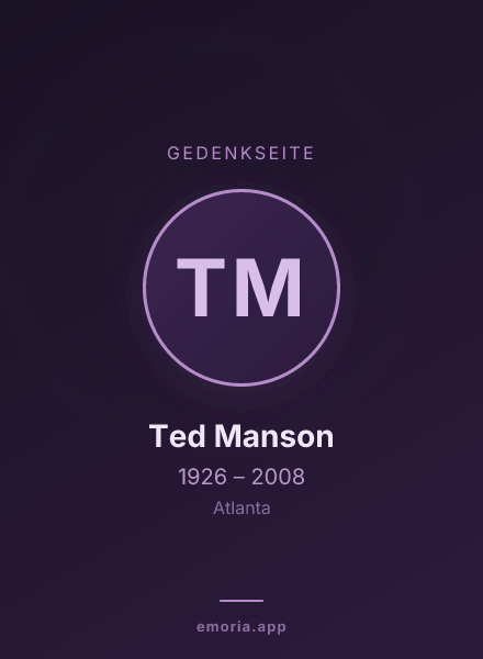Gedenkportrait von Ted Manson