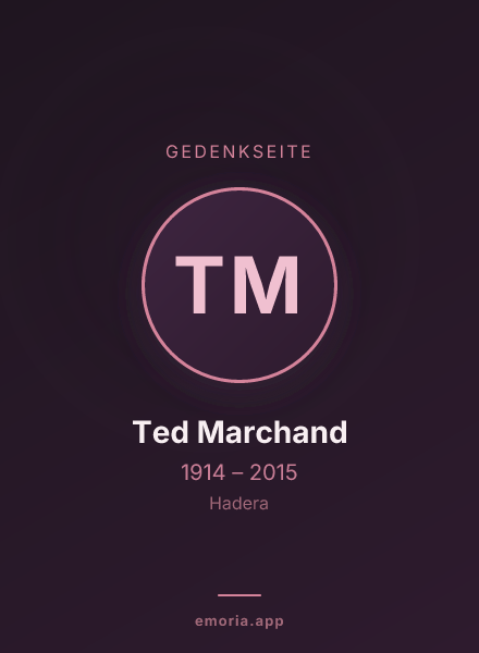 Gedenkportrait von Ted Marchand