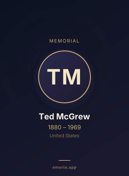 Memorial portrait of Ted McGrew
