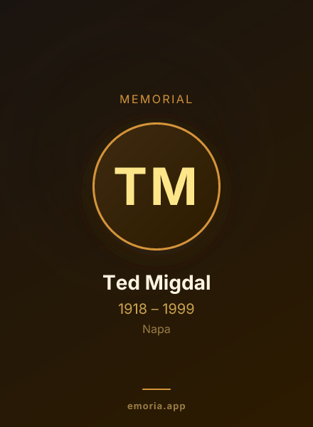 Memorial portrait of Ted Migdal