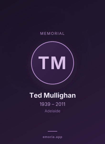 Memorial portrait of Ted Mullighan