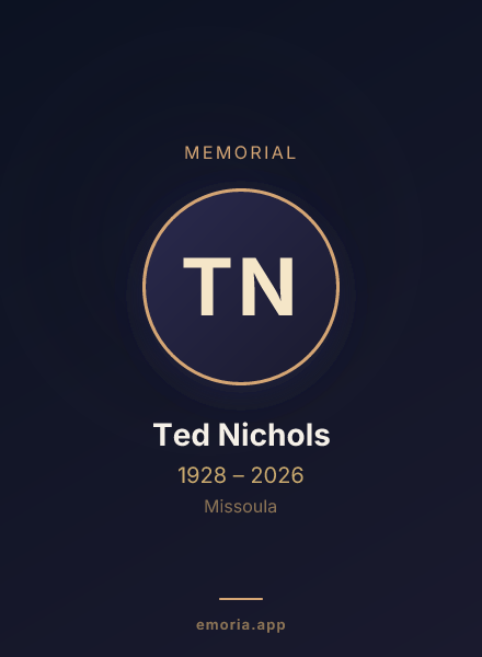 Memorial portrait of Ted Nichols