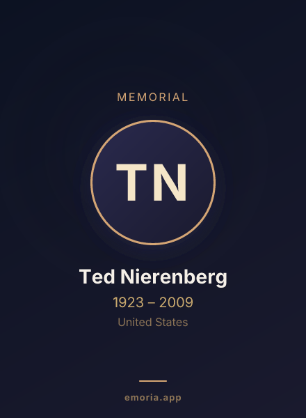 Memorial portrait of Ted Nierenberg
