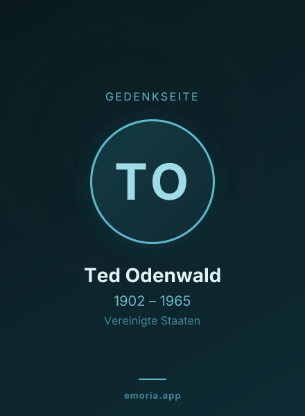 Gedenkportrait von Ted Odenwald