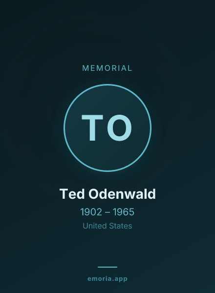 Memorial portrait of Ted Odenwald
