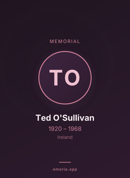 Memorial portrait of Ted O'Sullivan