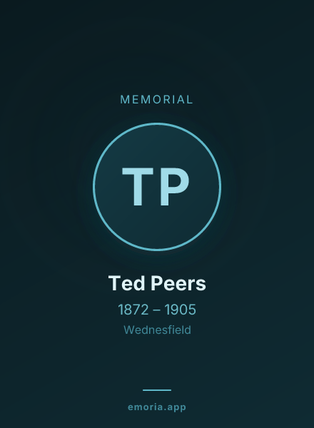 Memorial portrait of Ted Peers