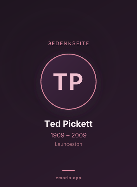 Gedenkportrait von Ted Pickett